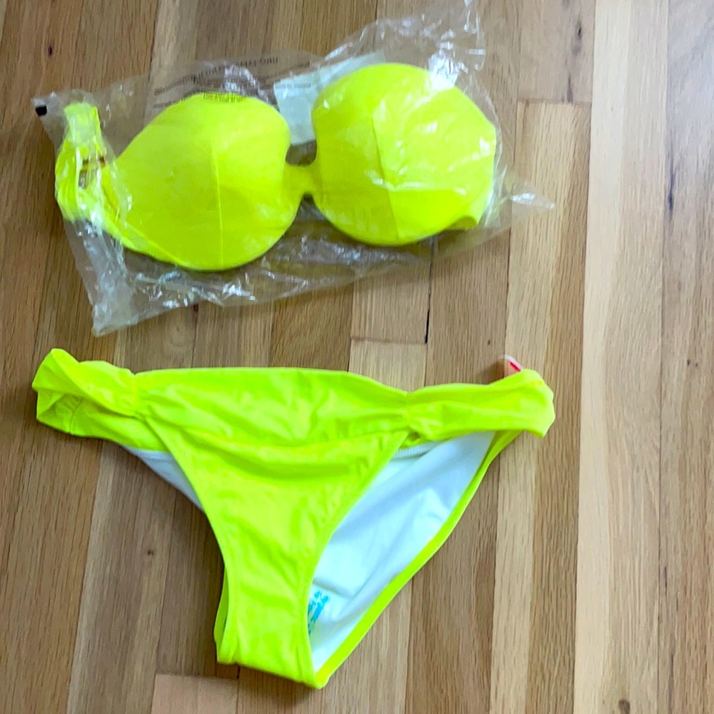 Victorias secret neon yellow bikini